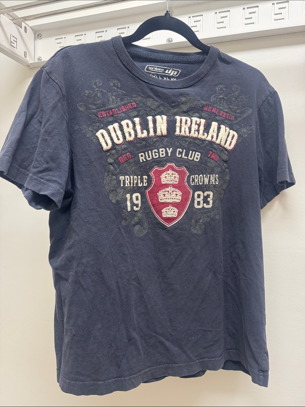 urban pipeline Navy Graphic Logo Tee with White Print